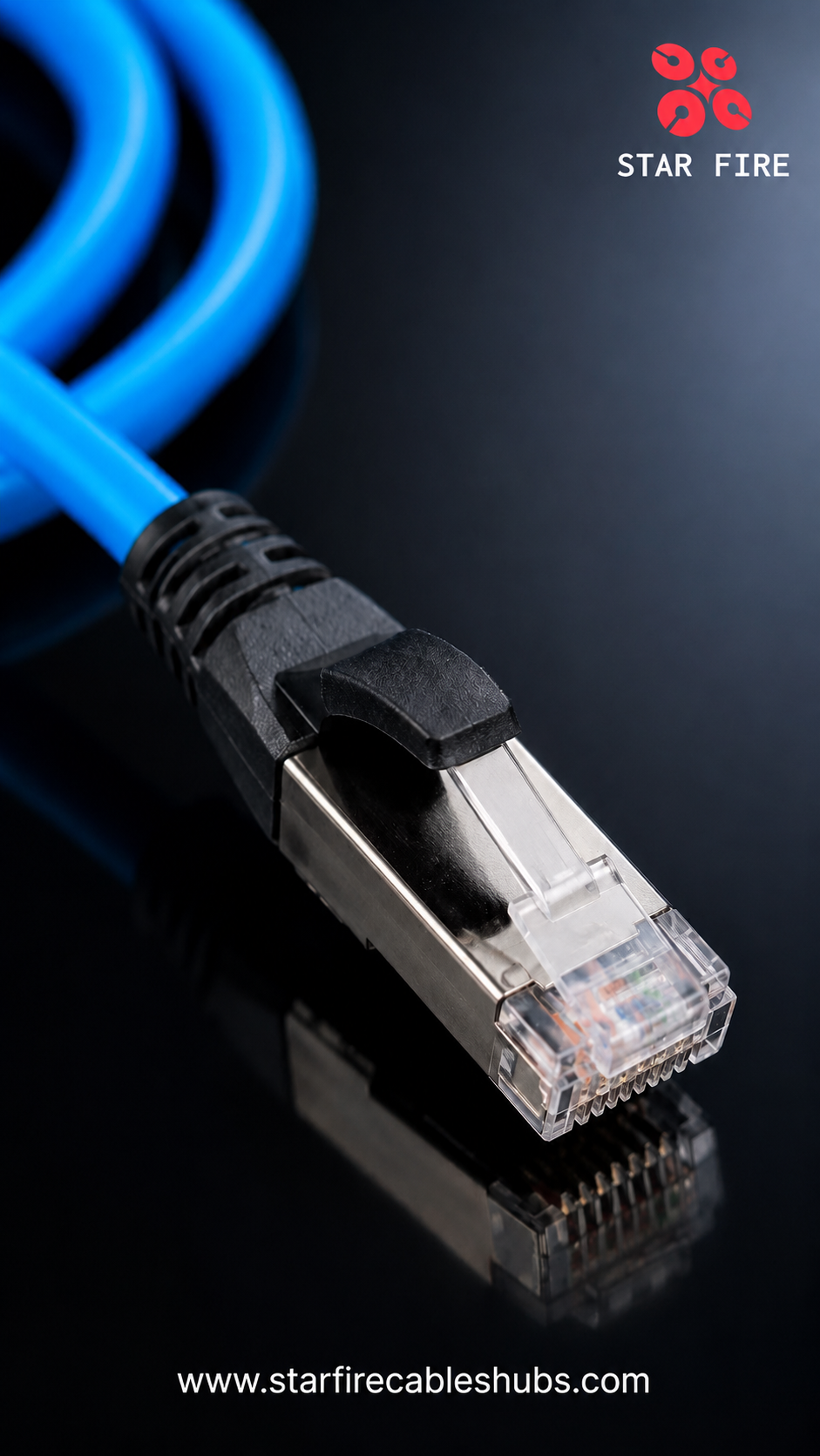 M12 8-Pin X-Code Male to RJ45 CAT6A Industrial Ethernet Cable - Image 2