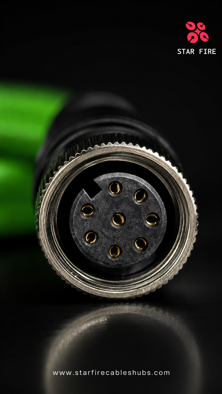 M12 8-Pin A-Code Male Angled to Female CAT5E Industrial Cable - Image 2